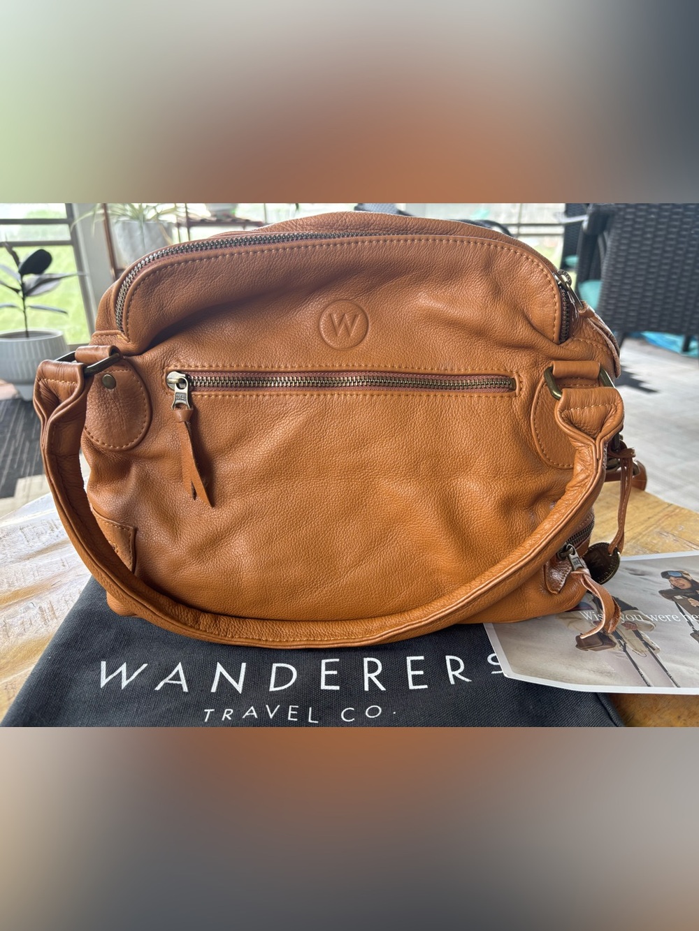 Wanderers Travel Co. Manhattan Tan Leather handbag